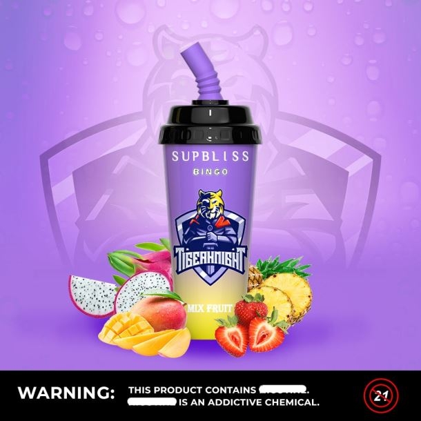 RandM Supbliss Bingo Appareil à dosettes de vape 8000 1 pièce mélanger les fruits BXPBLD258 Puff RandM Prix