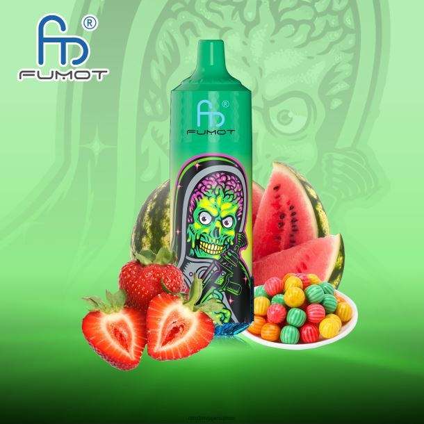 Fumot RandM Tornado Appareil de vape 9000 pro avec batterie et écran ejuice version 1 bubblegum fraise pastèque BXPBLD201 RandM Vape Suisse