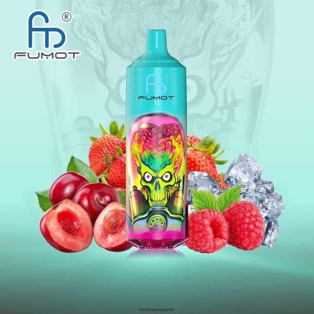 Fumot RandM Tornado Appareil de vape 9000 pro avec batterie et écran ejuice version 1 glace fraise framboise BXPBLD199 RandM Vape Online