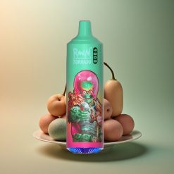 RandM Fumot Tornado 9000 Puffs Bleu Framboise Kush Rechargeable 850 mAh avec Display RGB et Mesh Coil