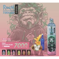 RandM Tornado Dispositif de vape de contrôle du flux d'air 7000 1 pièce rhum pina colada BXPBLD175 RandM Vape Prix