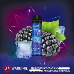 RandM Tornado Dispositif de vape de contrôle du flux d'air 8000 1 pièce glace bleue BXPBLD237 RandM Tornado Magasin